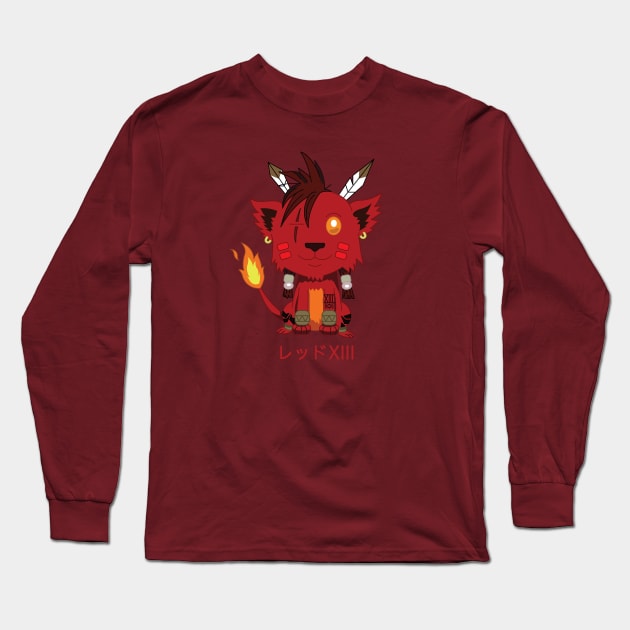 Red XIII chibi Long Sleeve T-Shirt by Creative Wiz